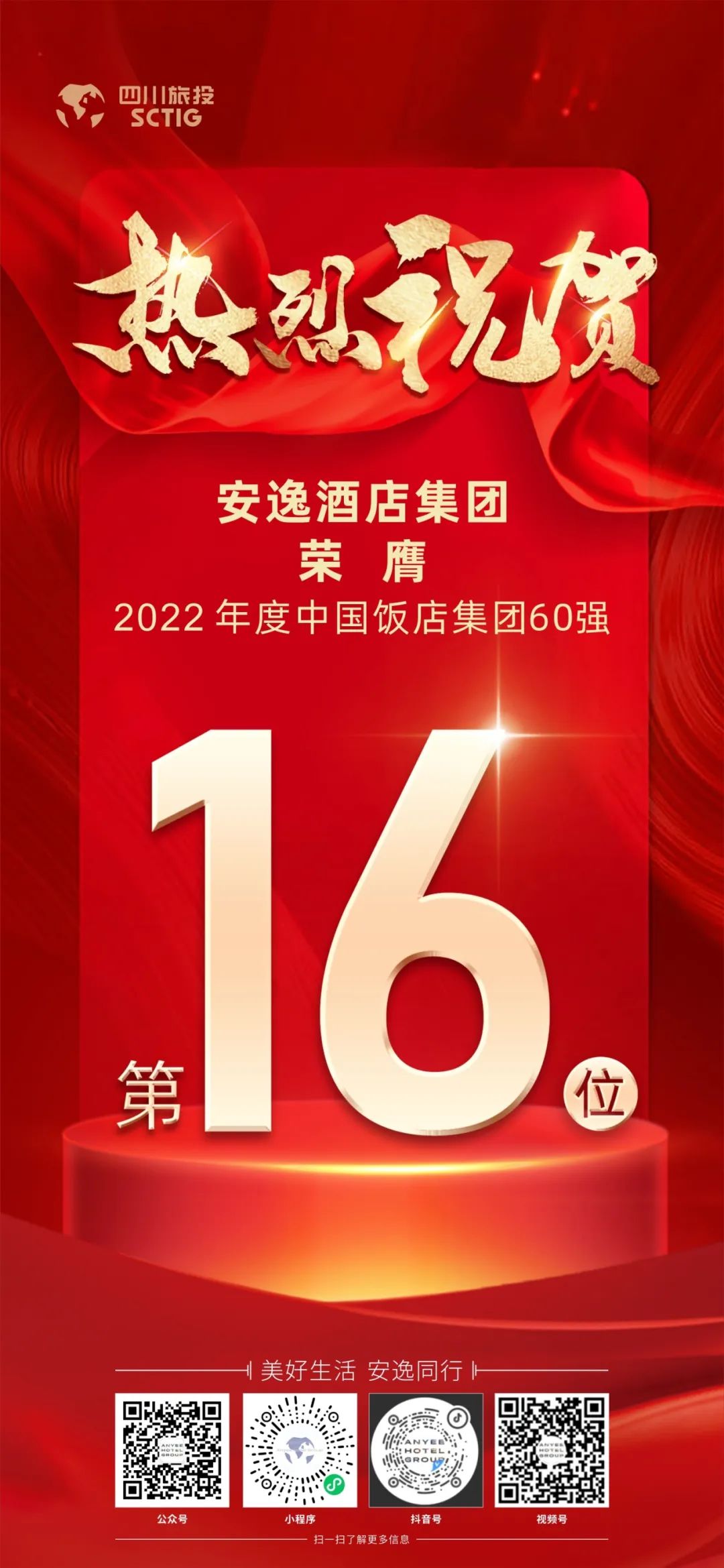四川Z6人生就是博集团荣膺“2022年度中国饭店集团60强”